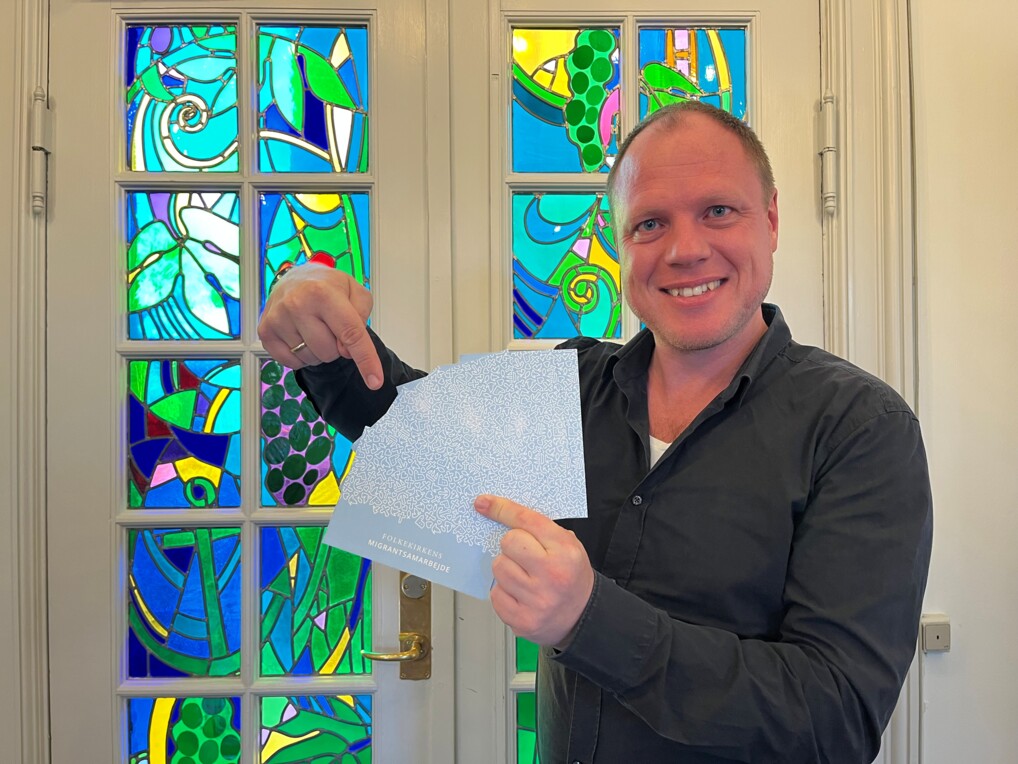 Lyseblå Migrant-postkort