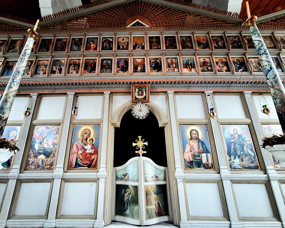 Interiør Af En Traditionel Ortodoks Kirke