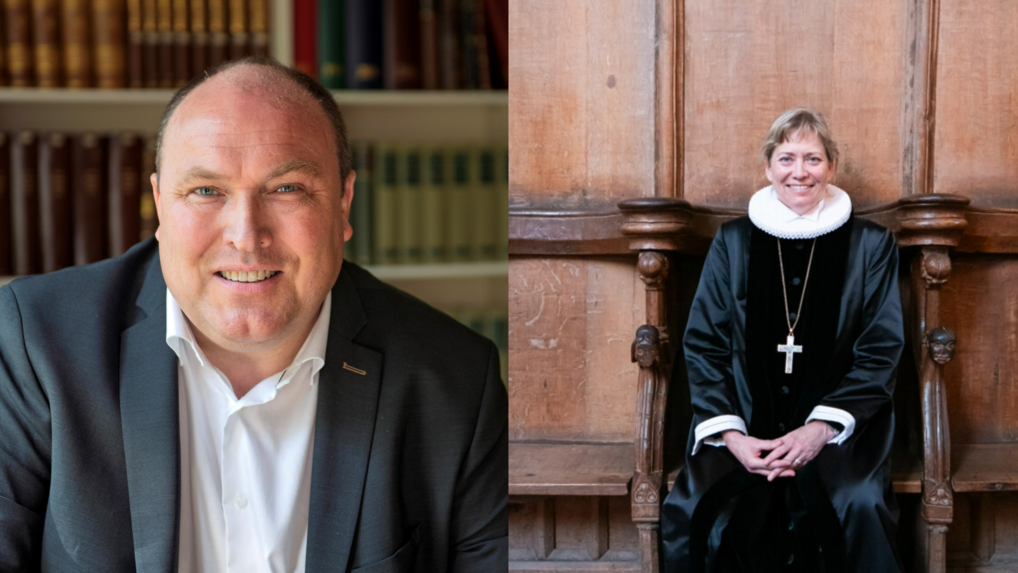 Biskop repræsentanterne: Thomas Reinholdt Rasmussen, biskop over Aalborg Stift, og Ulla Thorbjørn Hansen, biskop over Roskilde Stift.