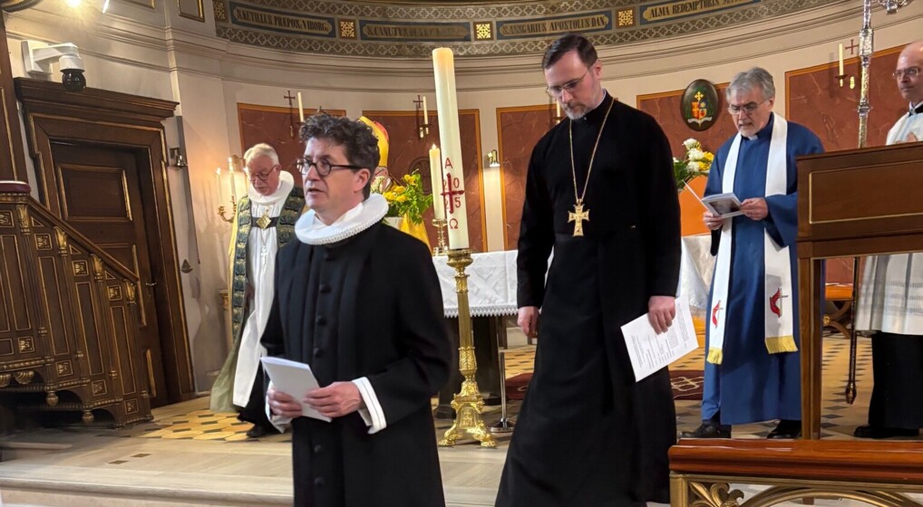 processionen under Gudstjenesten.